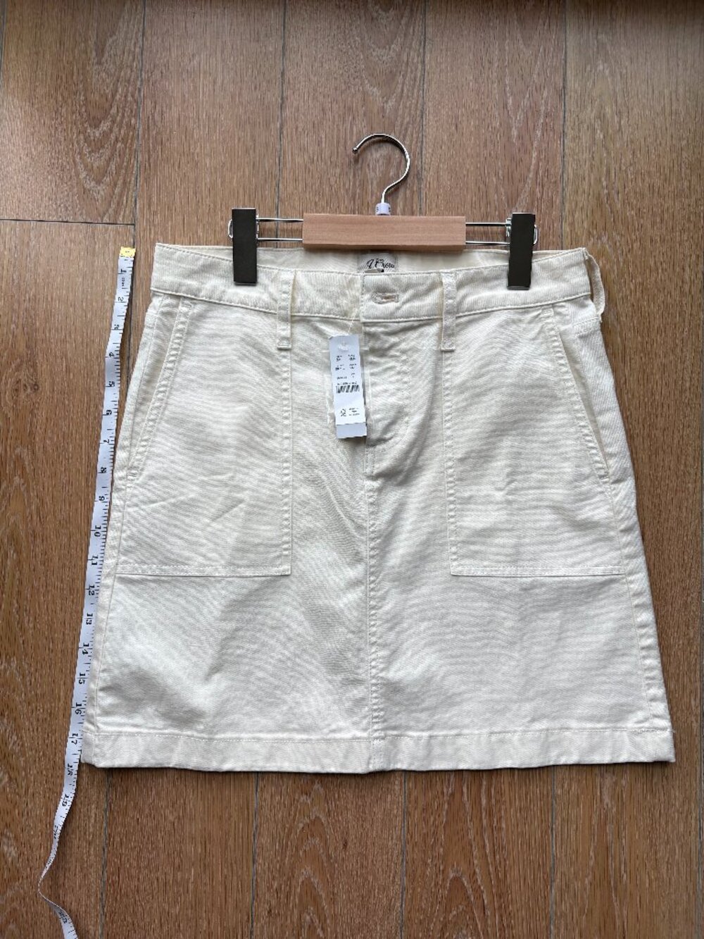 NWT Jcrew White Denim Miniskirt Size 2